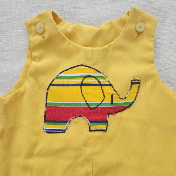 Vintage Elephant Applique Jon Jon 2t - Picture 2 of 9